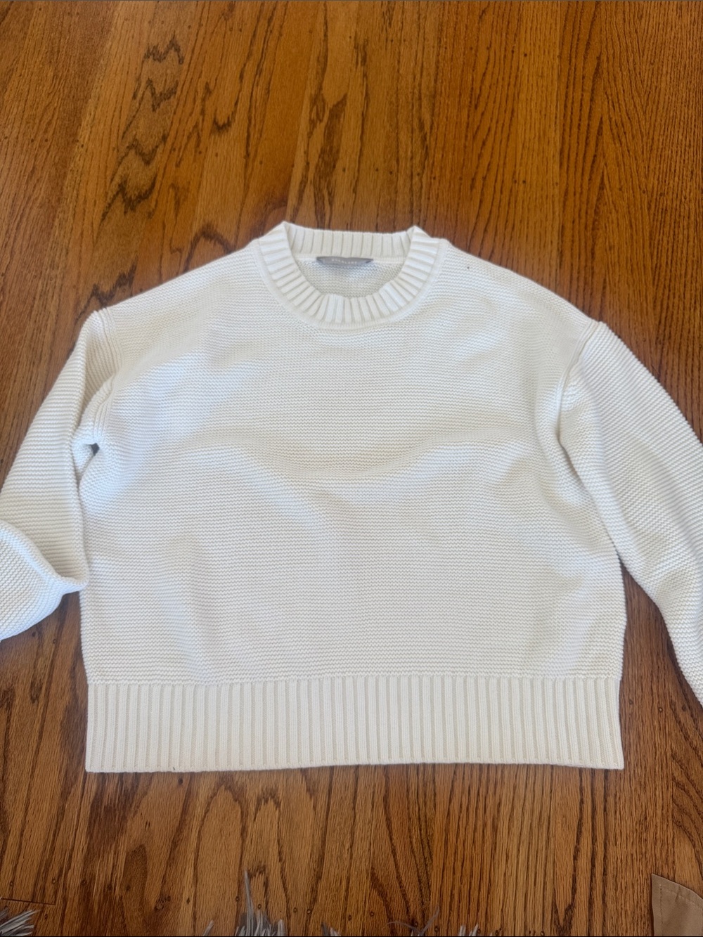 NWOT Everlane Women’s Cream Crewneck Textured Sweater